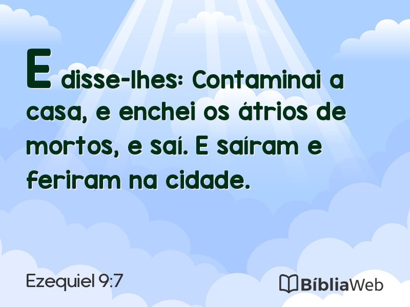Ezequiel 9:7 em imagem para compartilhar
