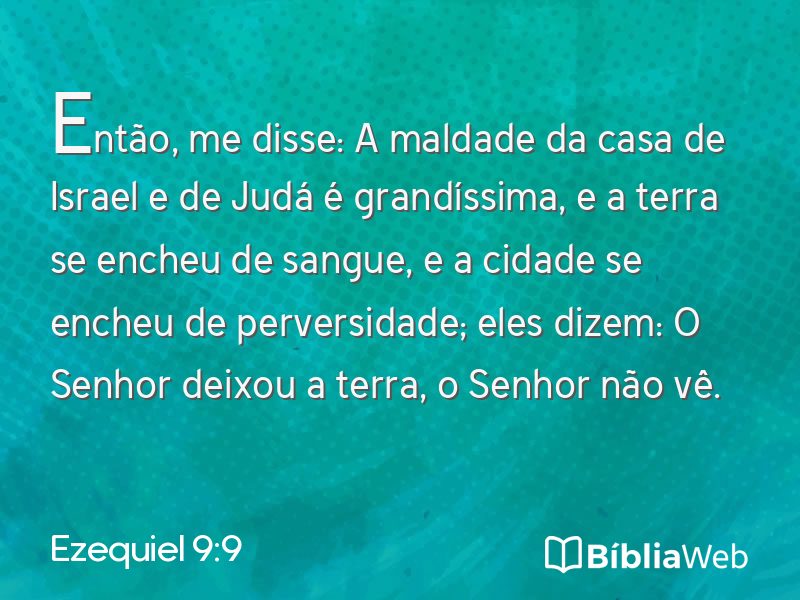 Ezequiel 9:9 em imagem para compartilhar