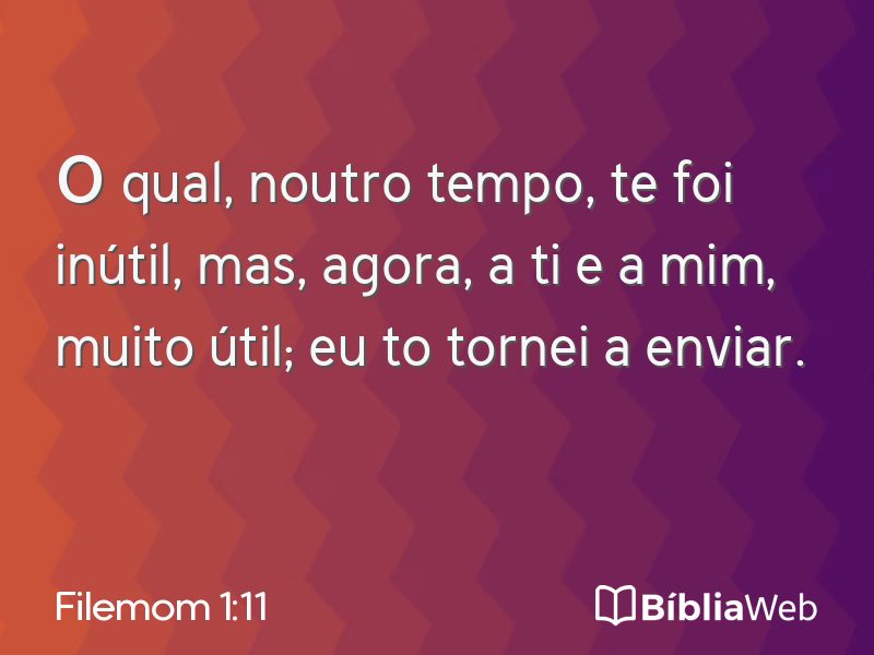 Filemom 1:11 em imagem para compartilhar