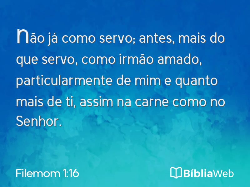 Filemom 1:16 em imagem para compartilhar