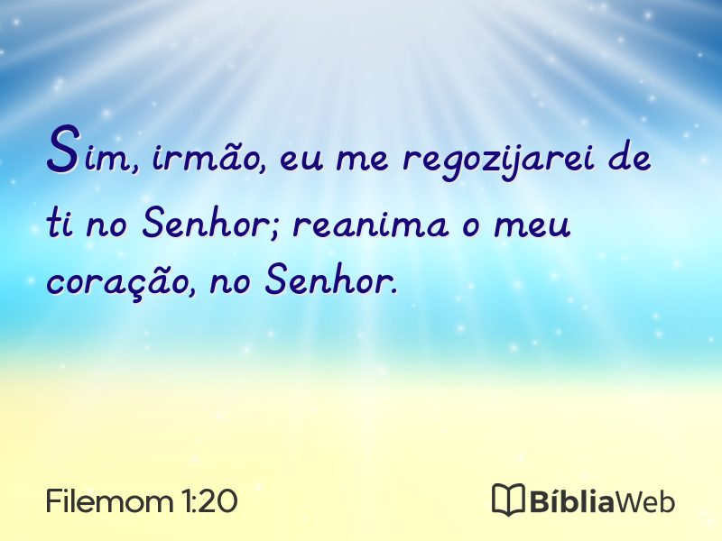 Filemom 1:20 em imagem para compartilhar