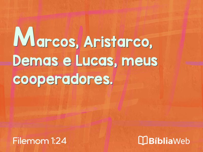 Filemom 1:24 em imagem para compartilhar
