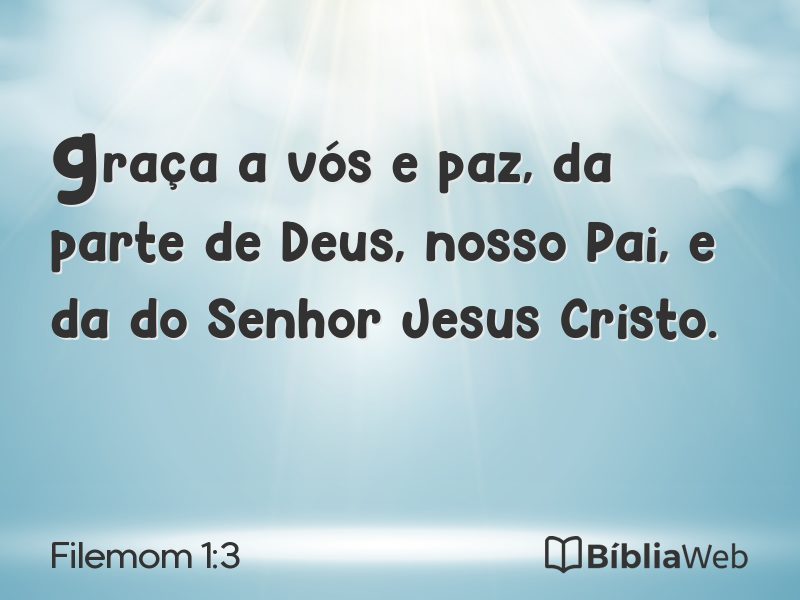 Filemom 1:3 em imagem para compartilhar