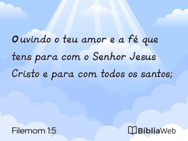 Filemom 1:5 em imagem para compartilhar