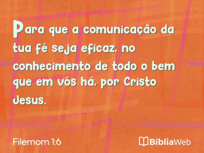 Filemom 1:6 em imagem para compartilhar