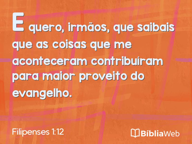 Filipenses 1:12 em imagem para compartilhar