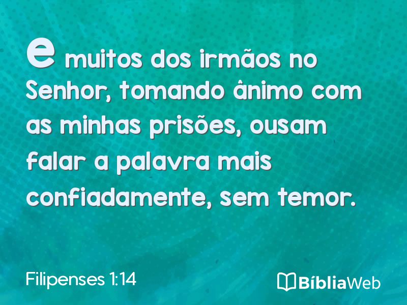Filipenses 1:14 em imagem para compartilhar