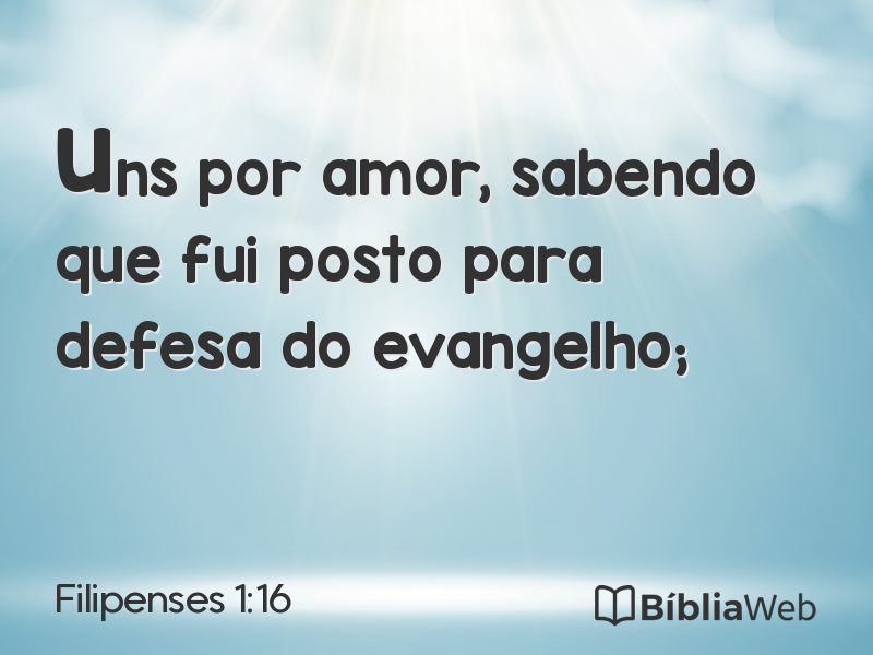 Filipenses 1:16 em imagem para compartilhar