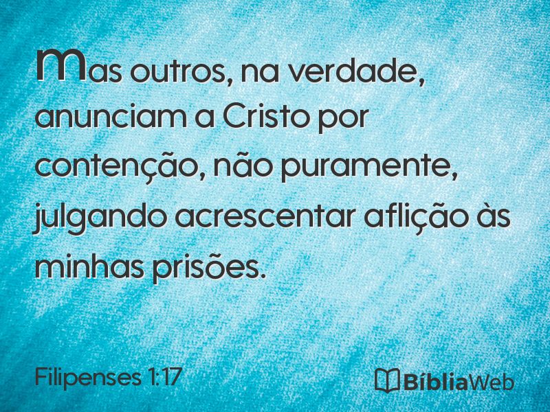 Filipenses 1:17 em imagem para compartilhar