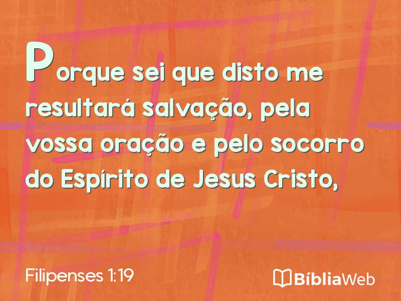 Filipenses 1:19 em imagem para compartilhar