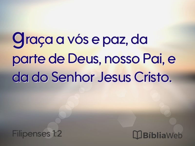 Filipenses 1:2 em imagem para compartilhar