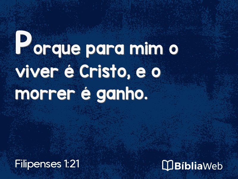 Filipenses 1:21 em imagem para compartilhar