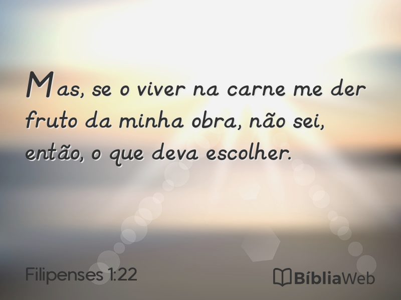 Filipenses 1:22 em imagem para compartilhar