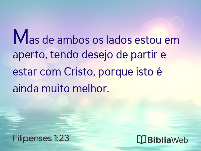 Filipenses 1:23 em imagem para compartilhar