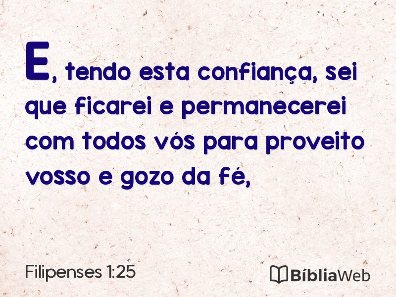 Filipenses 1:25 em imagem para compartilhar