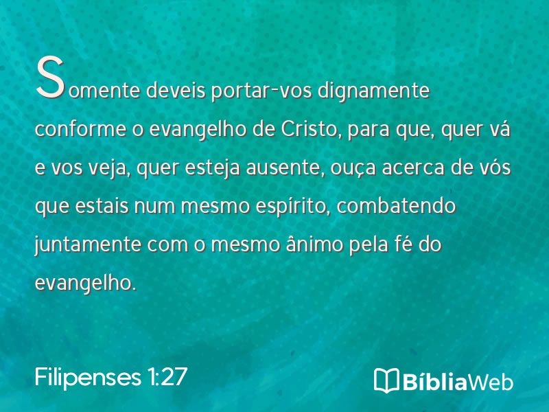 Filipenses 1:27 em imagem para compartilhar