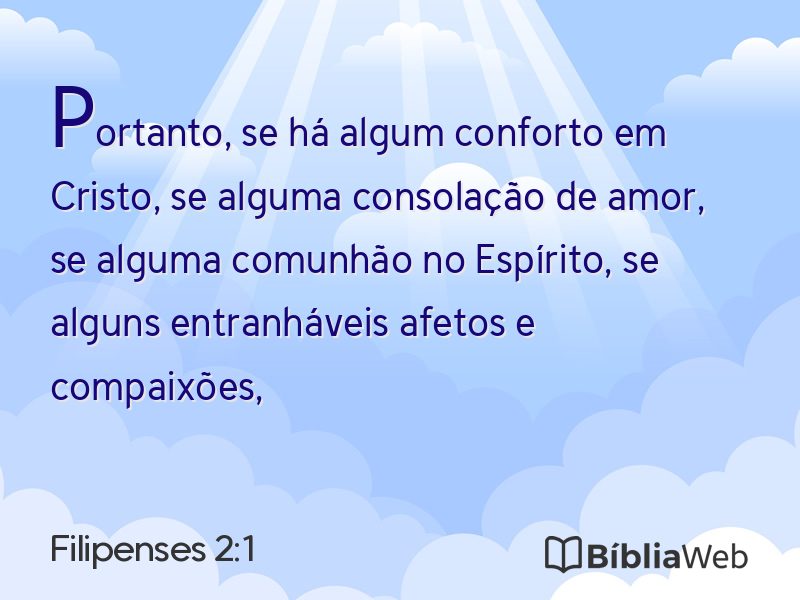 Filipenses 2:1 em imagem para compartilhar