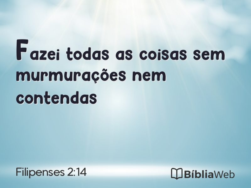 Filipenses 2:14 em imagem para compartilhar