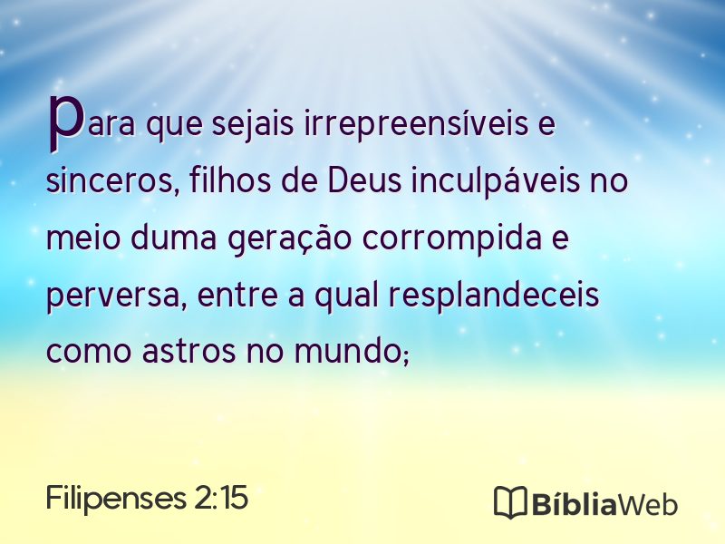 Filipenses 2:15 em imagem para compartilhar