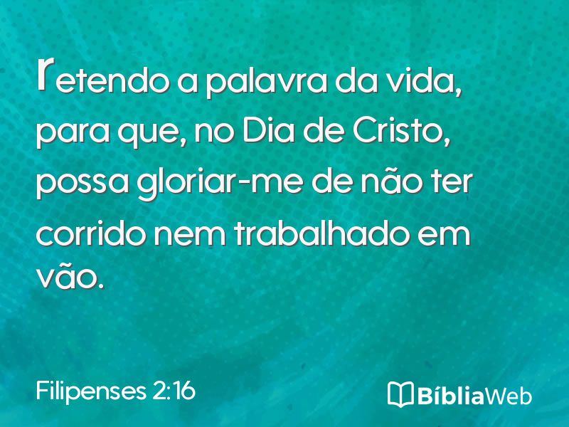 Filipenses 2:16 em imagem para compartilhar