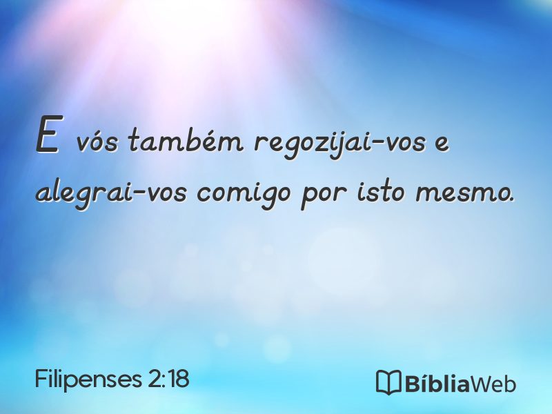 Filipenses 2:18 em imagem para compartilhar