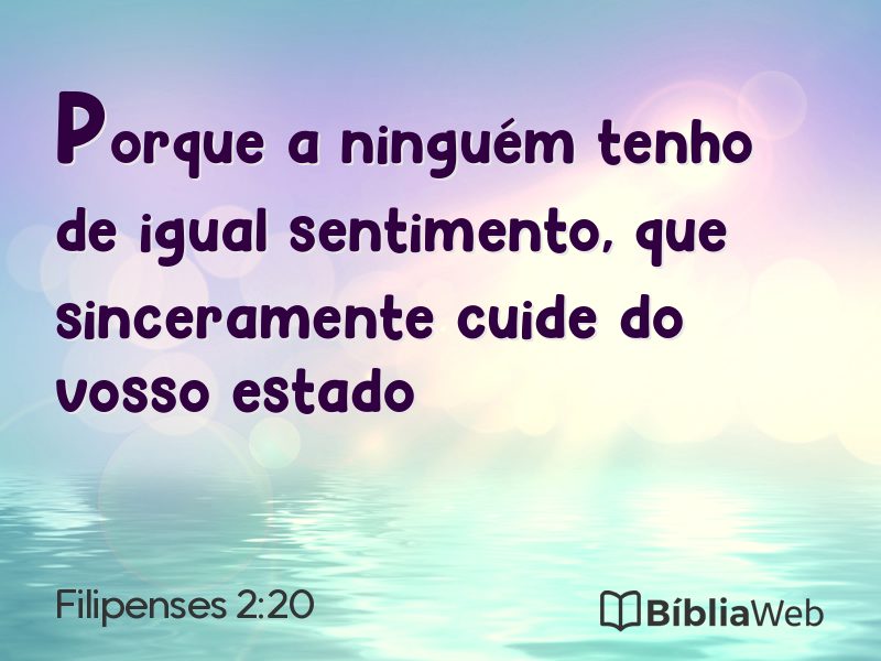 Filipenses 2:20 em imagem para compartilhar
