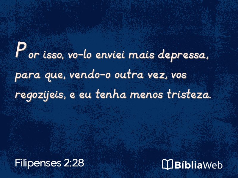 Filipenses 2:28 em imagem para compartilhar