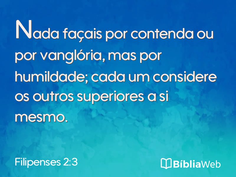 Filipenses 2:3 em imagem para compartilhar