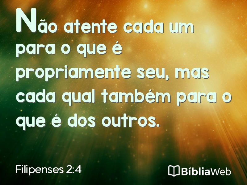 Filipenses 2:4 em imagem para compartilhar