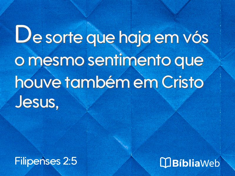Filipenses 2:5 em imagem para compartilhar