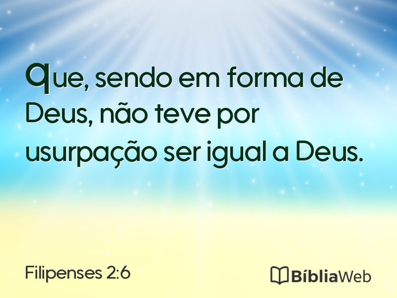 Filipenses 2:6 em imagem para compartilhar