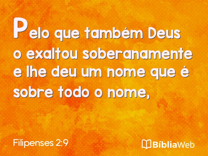 Filipenses 2:9 em imagem para compartilhar