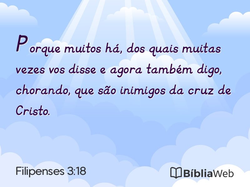 Filipenses 3:18 em imagem para compartilhar
