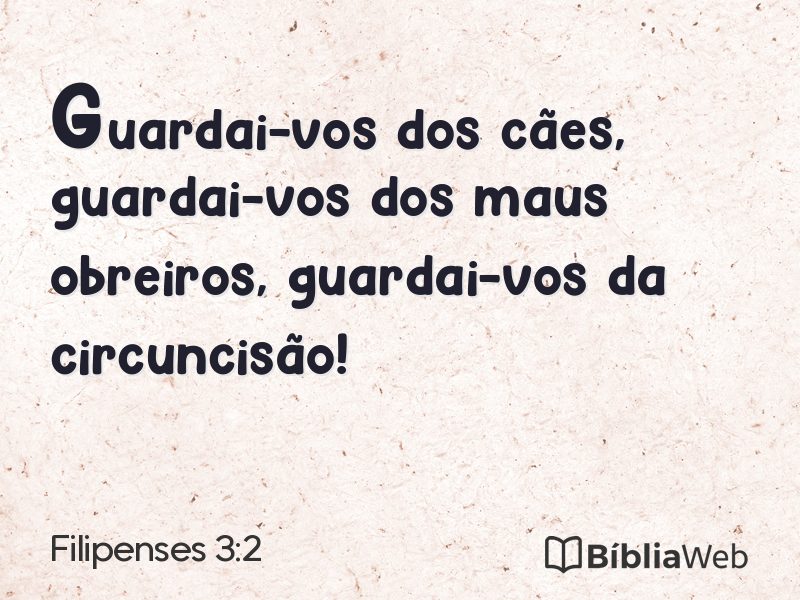 Filipenses 3:2 em imagem para compartilhar