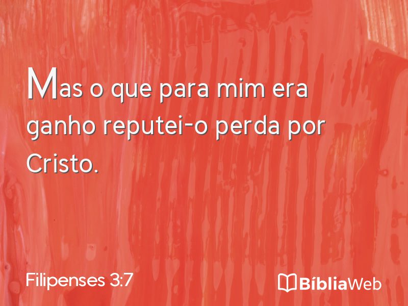 Filipenses 3:7 em imagem para compartilhar