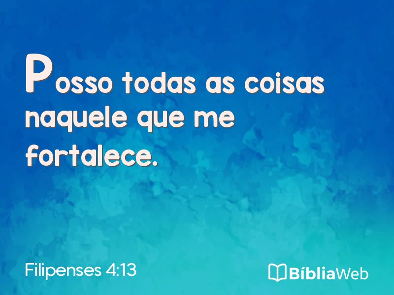 Filipenses 4:13 em imagem para compartilhar