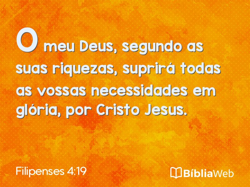 Filipenses 4:19 em imagem para compartilhar