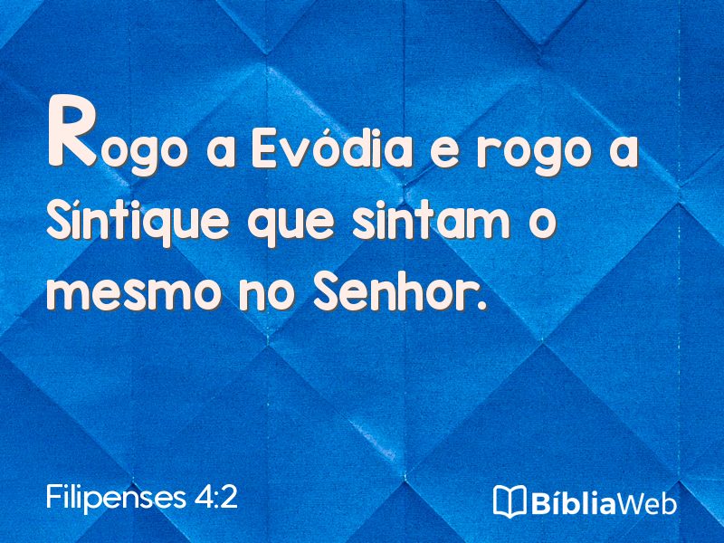 Filipenses 4:2 em imagem para compartilhar
