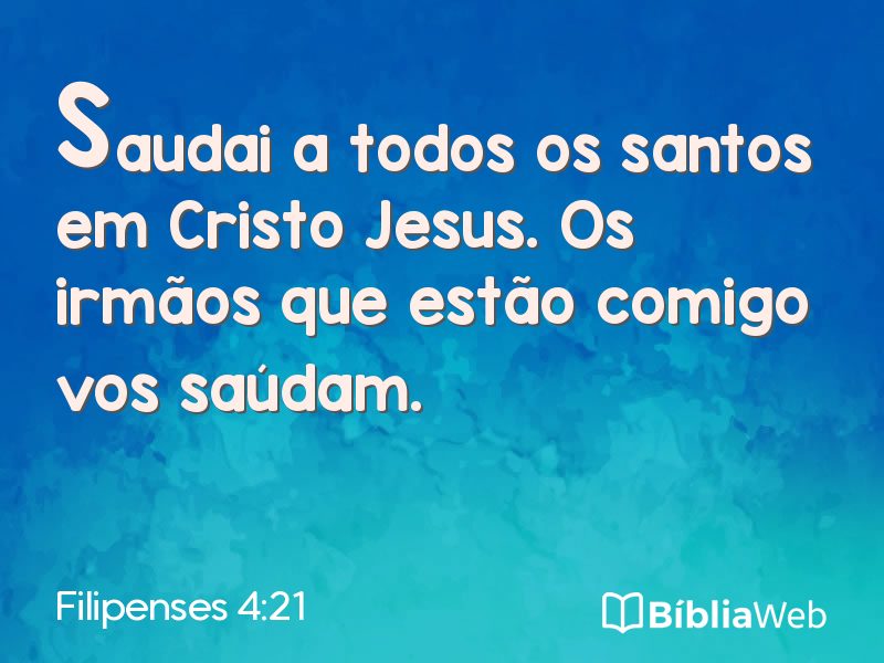 Filipenses 4:21 em imagem para compartilhar