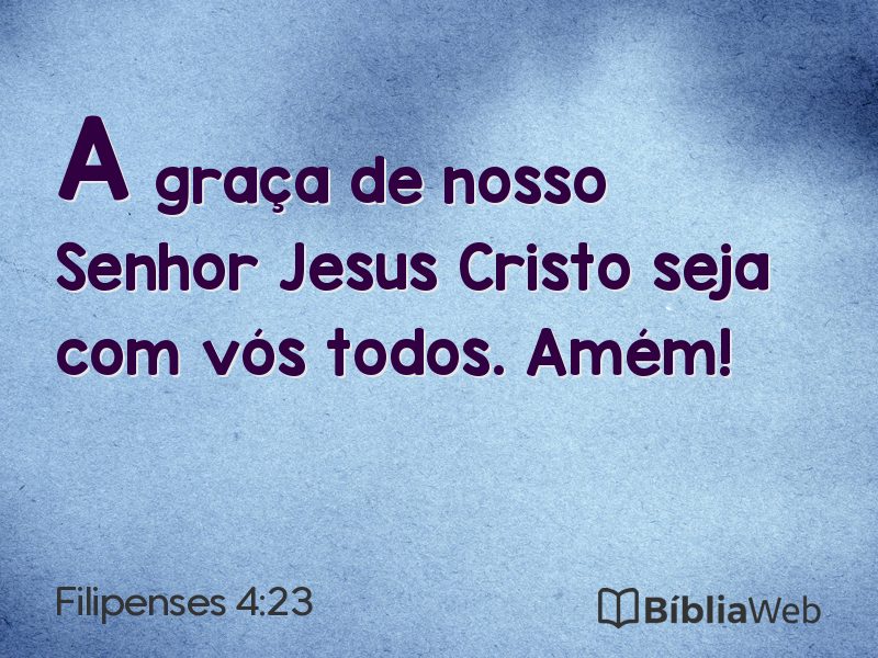 Filipenses 4:23 em imagem para compartilhar