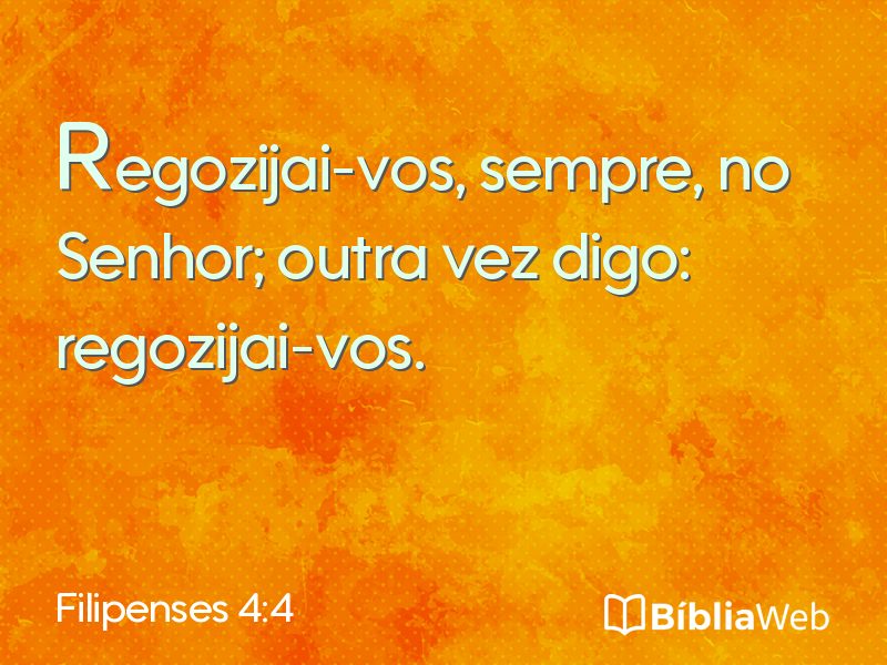 Filipenses 4:4 em imagem para compartilhar