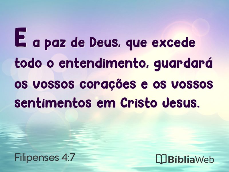 Filipenses 4:7 em imagem para compartilhar