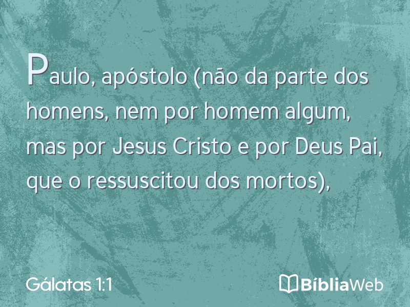 Gálatas 1:1 em imagem para compartilhar