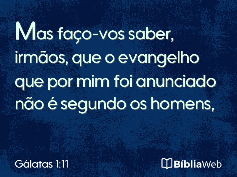 Gálatas 1:11 em imagem para compartilhar