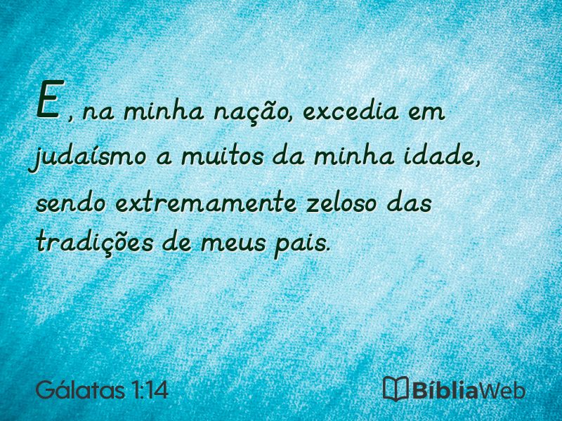 Gálatas 1:14 em imagem para compartilhar