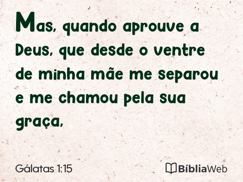 Gálatas 1:15 em imagem para compartilhar