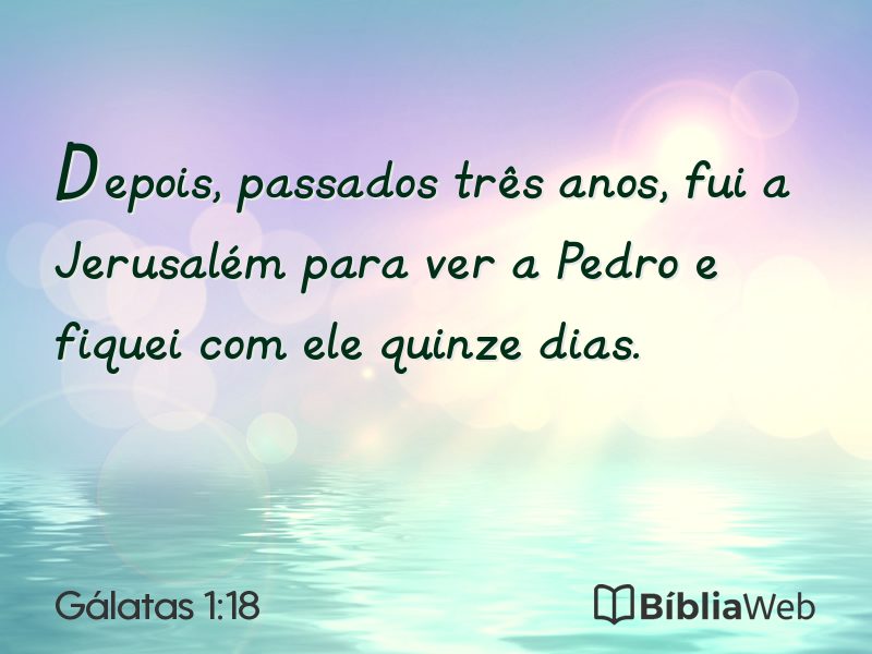 Gálatas 1:18 em imagem para compartilhar
