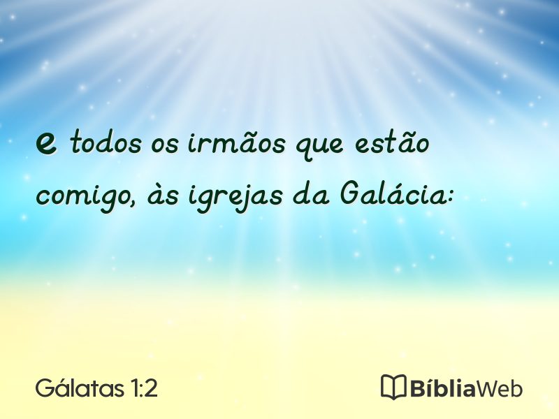 Gálatas 1:2 em imagem para compartilhar