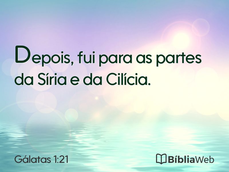 Gálatas 1:21 em imagem para compartilhar