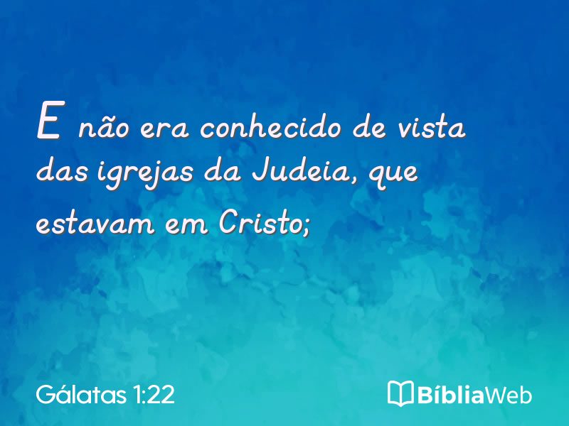 Gálatas 1:22 em imagem para compartilhar